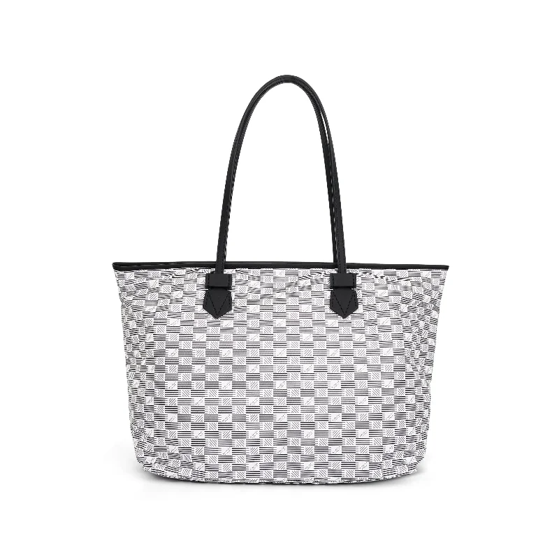 women's handbag with long adjustable strap -Saint Tropez Tote Bag LR with Zip in White