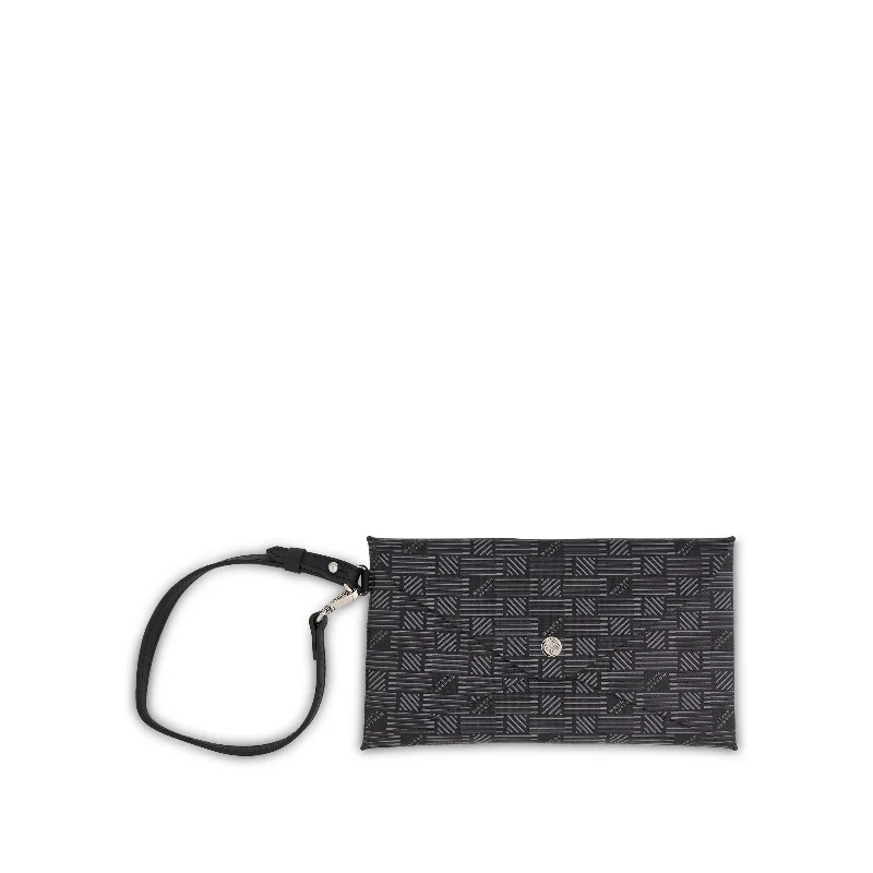 women's wallet with simple exterior -Saint Tropez Origami Pouch in Black