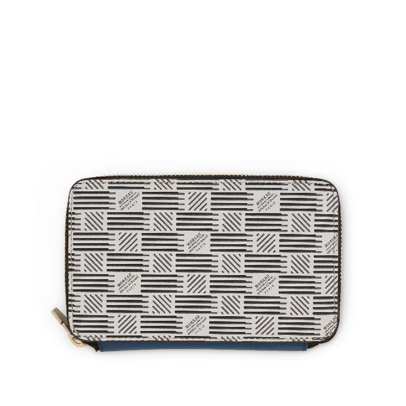 women's wallet with casual design -Compact Zip Wallet in White