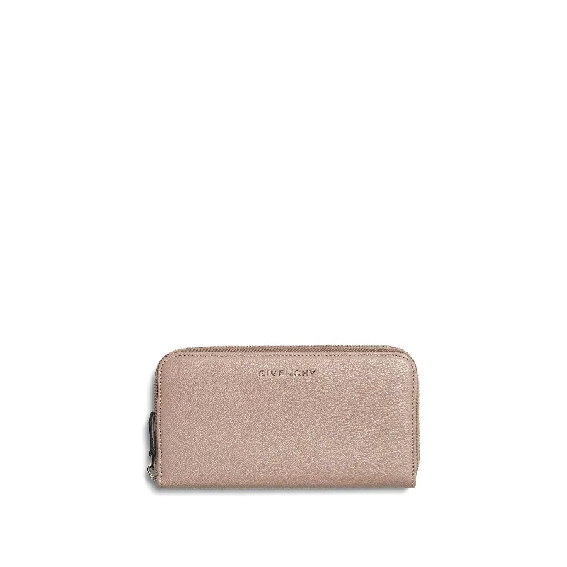 women's wallet with pocket for receipts -Pandora Zip Wallet in Mastic