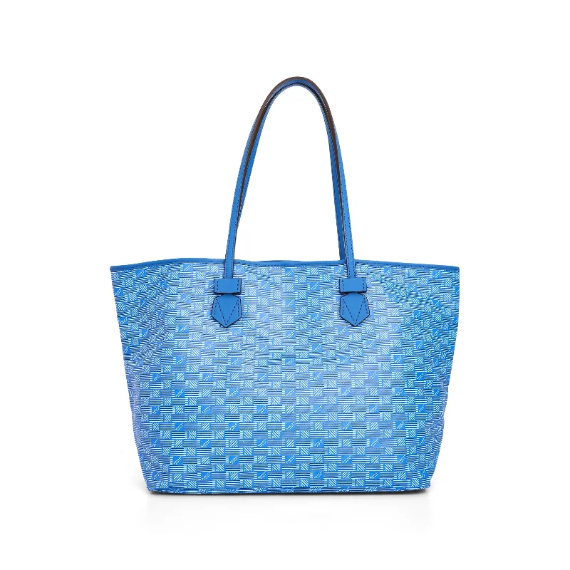 women's handbag with modern leather finish -Saint Tropez Tote Bag LR in Blue