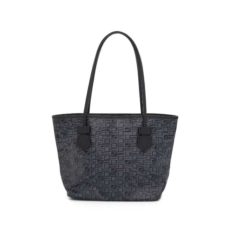 women's handbag with luxury leather look -Saint Tropez Tote PM in Black