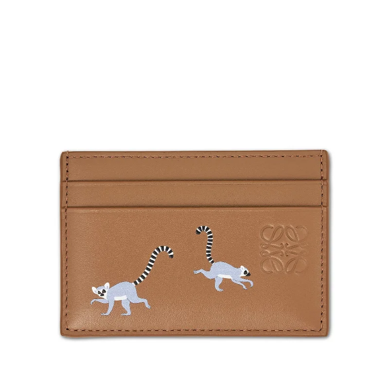 women's wallet with ultra-slim design -Suna Fujita Lemur Cardholder in Oak