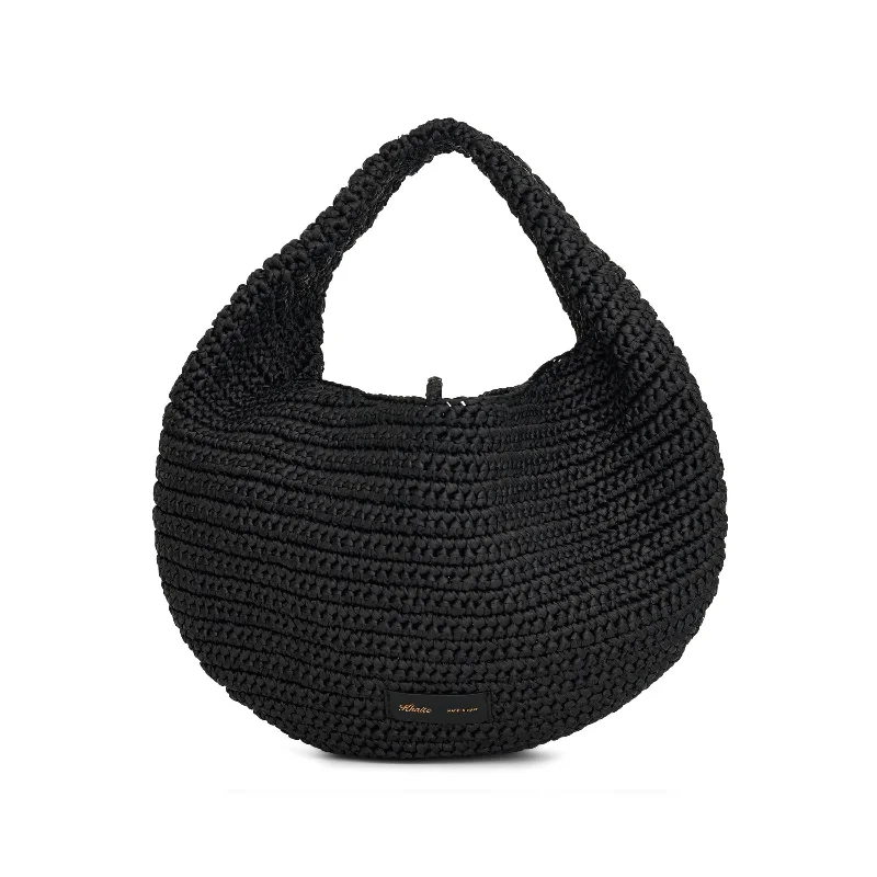 women's dumpling bag with elegant finish -Olivia Hobo Medium Bag in Black