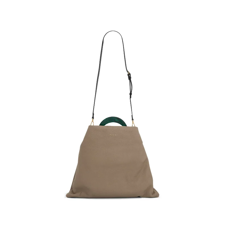 women's dumpling bag with structured frame -Venice Medium Hobo Bag in Light Camel/Spherical Green