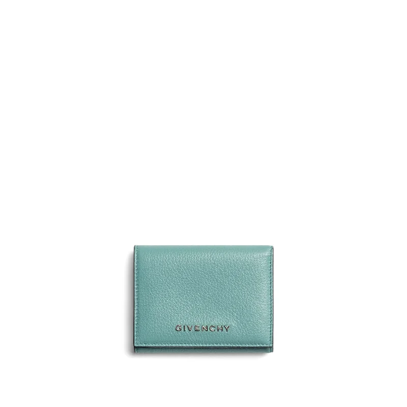 women's wallet with large card holder -Pandora 3 Fold Wallet in Aqua