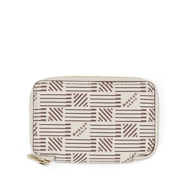 women's wallet with front pocket -Mini Zip Wallet in Champagne