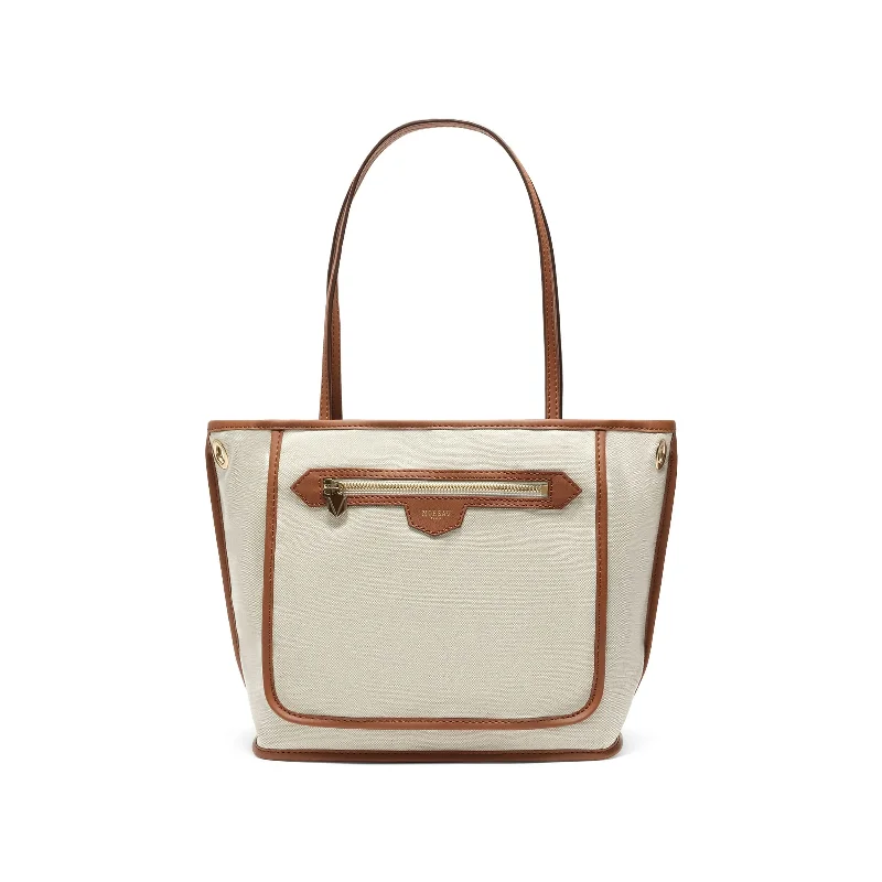 women's handbag with adjustable length strap -Saint Tropez Tote Reverse PM in Natural