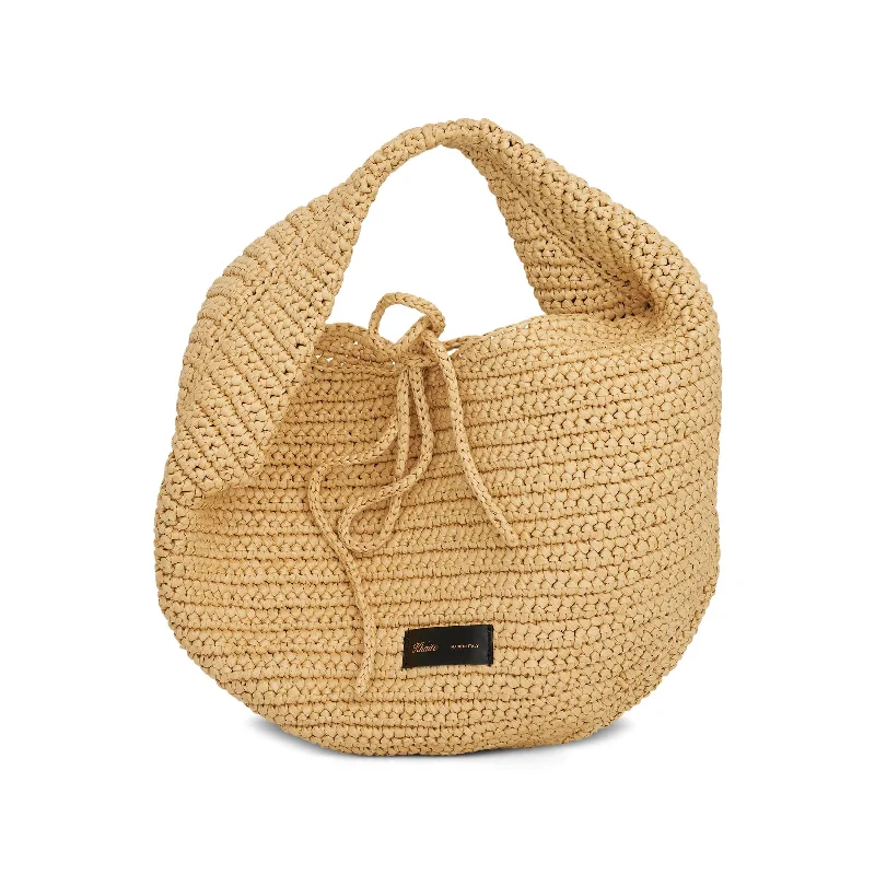 women's dumpling bag with structured look -Olivia Hobo Medium Bag in Natural