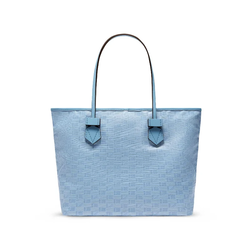 women's handbag with chic faux leather -Saint Tropez Tote Bag MM in Light Blue