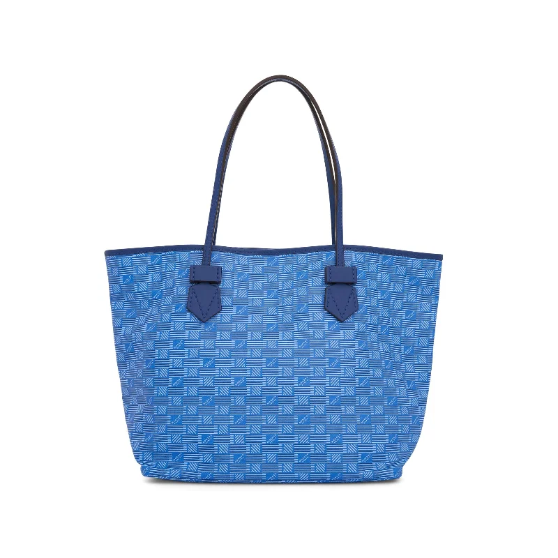 women's handbag with woven leather accents -Saint Tropez Tote MM in Blue