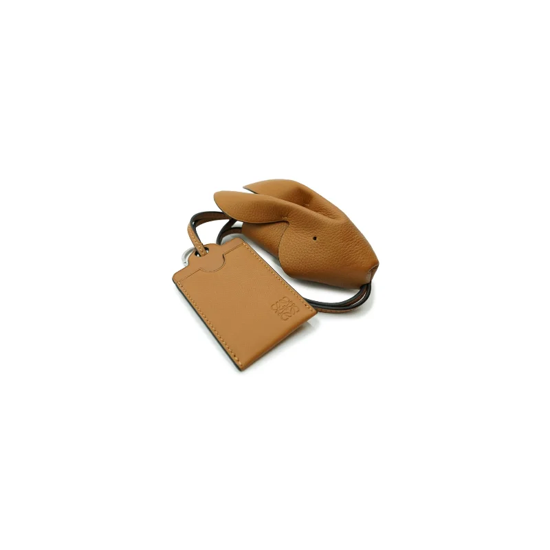 women's wallet with adjustable compartments -Bunny Key Card Holder in Light Caramel