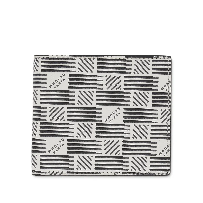 women's wallet for travel -Billfold 6 CC Card Holder in White