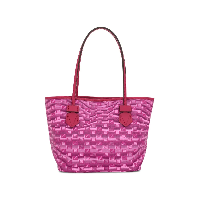 women's handbag with interior slip pockets -Saint Tropez Tote PM in Fuchsia