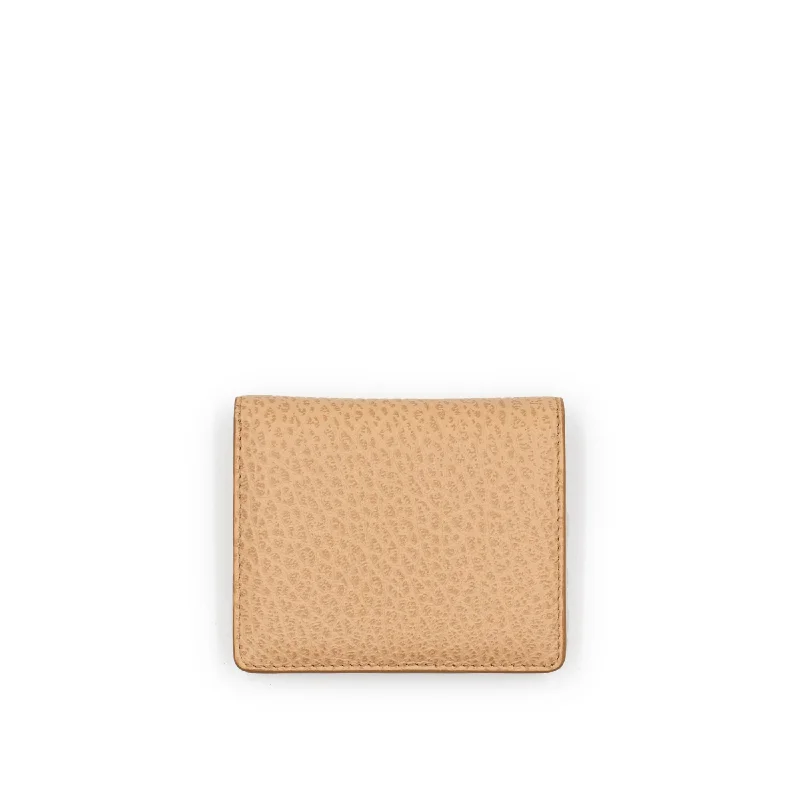 women's wallet with luxury feel -Four Stitch Bifold Wallet in Nude