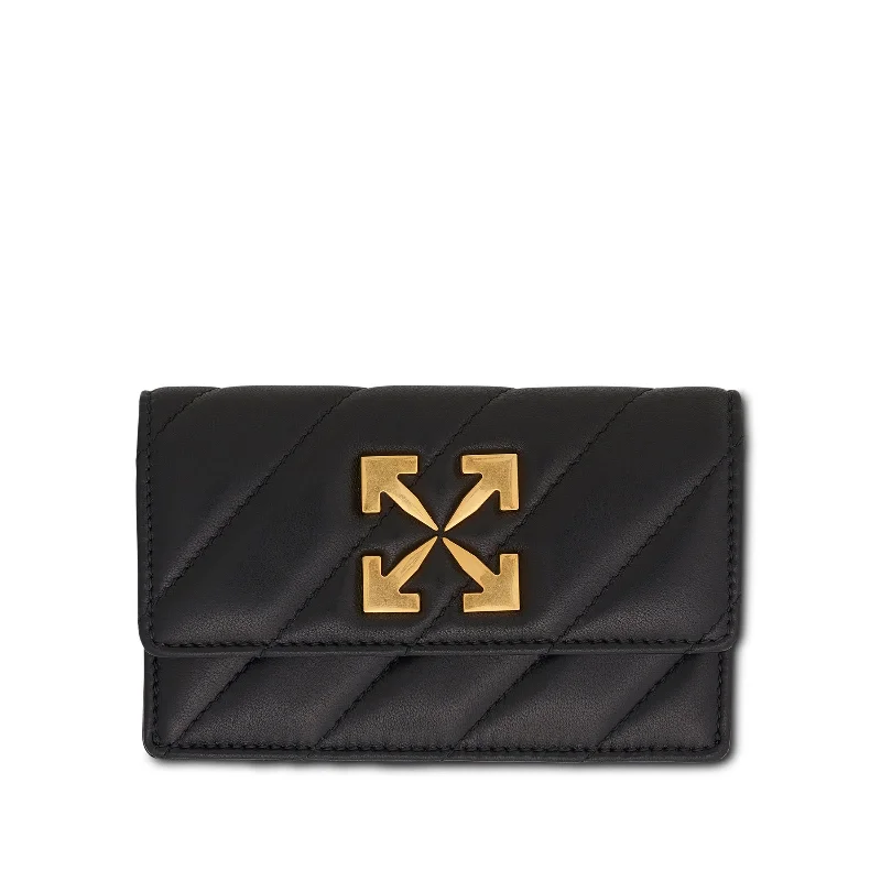 women's wallet with soft leather texture -Jackhammer Flat Card Case in Black