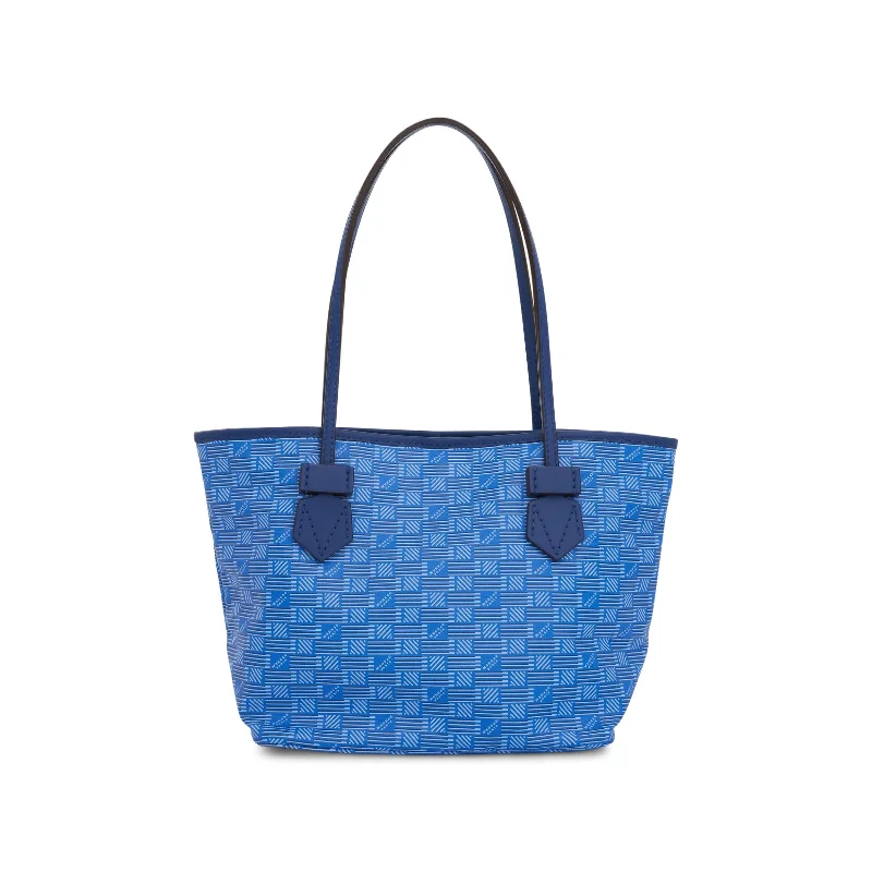 women's handbag with minimalist pocket -Saint Tropez Tote PM in Blue