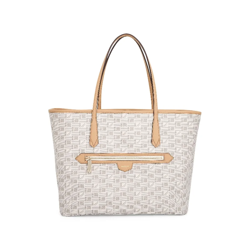 women's handbag with fashionable interior -Monaco Tote MM in Cappuccino