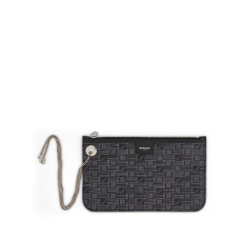 women's wallet with magnetic clasp -Saint Tropez Marina Pouch in Black