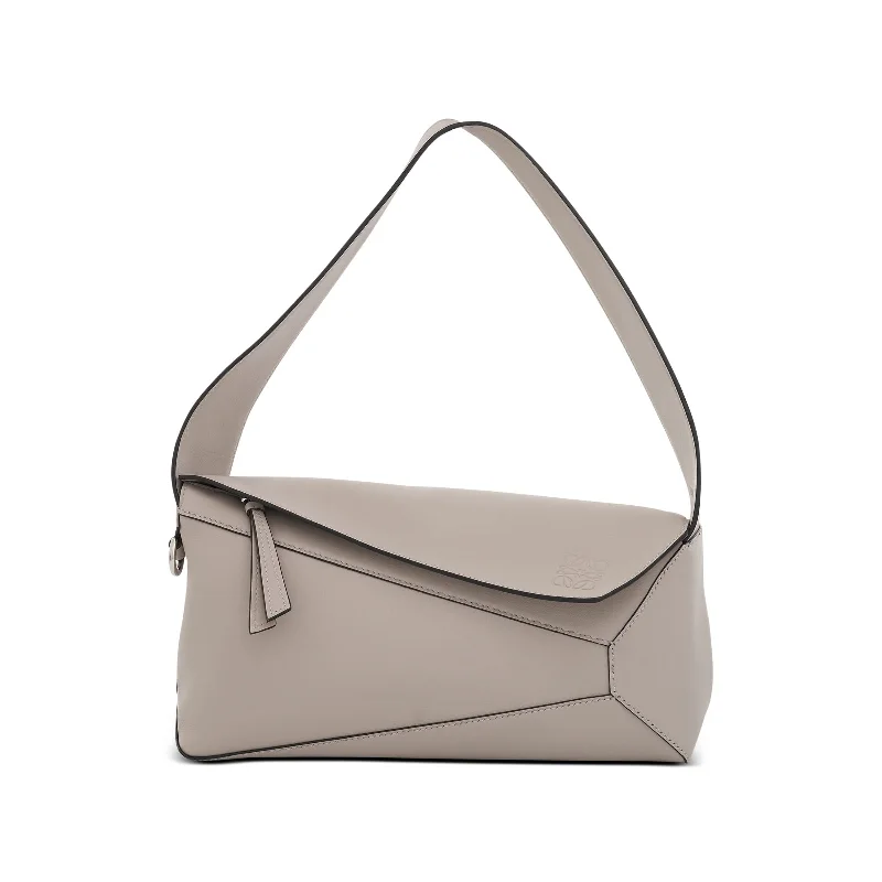 women's dumpling bag with foldable design -Puzzle Hobo Bag in Nappa Calfskin in Ghost