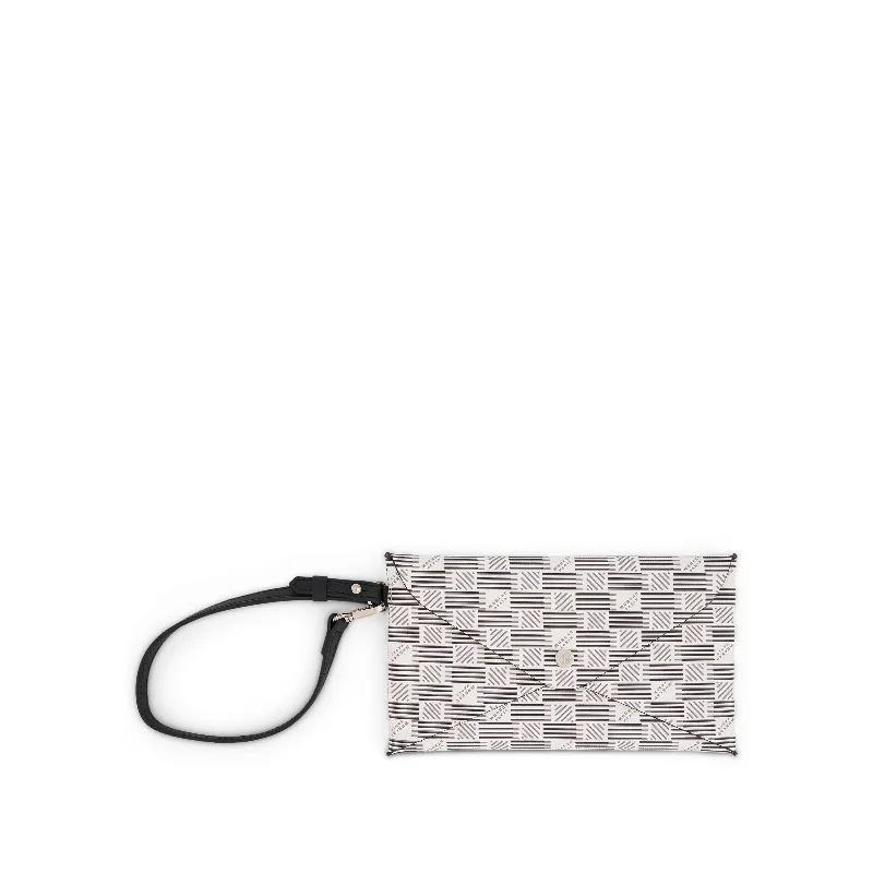 women's wallet with soft-to-touch leather -Saint Tropez Origami Pouch in White