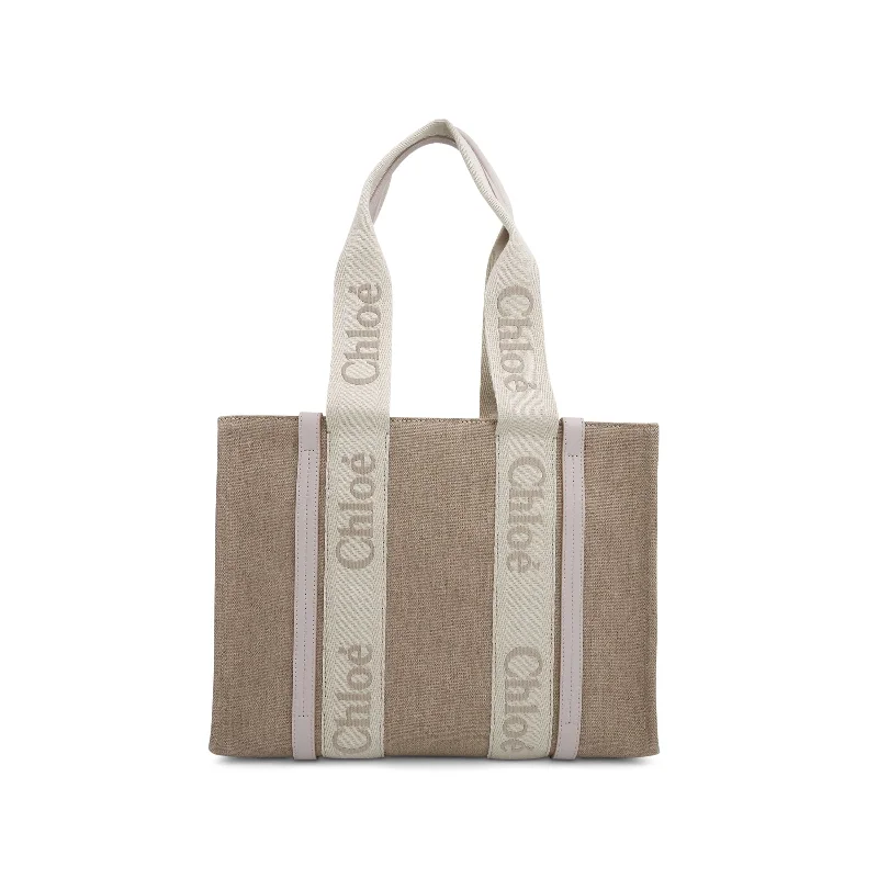 women's handbag with practical design -Medium Woody Tote Bag in Wild Grey