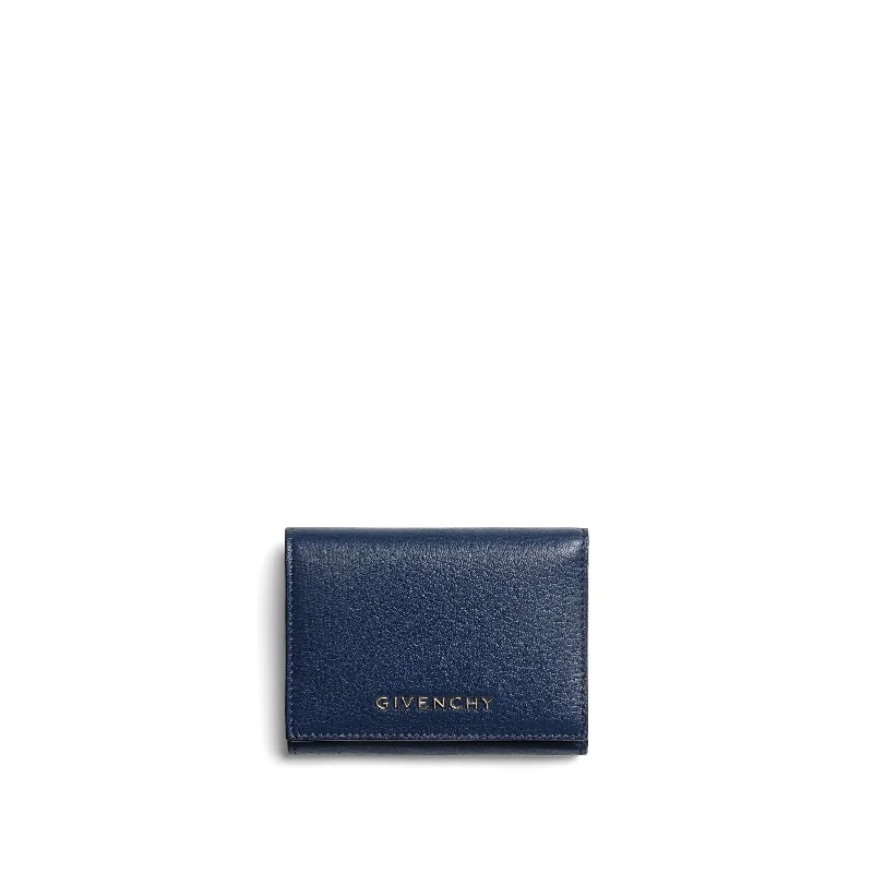 women's wallet with expandable design -Pandora 3 Fold Wallet in Navy Blue