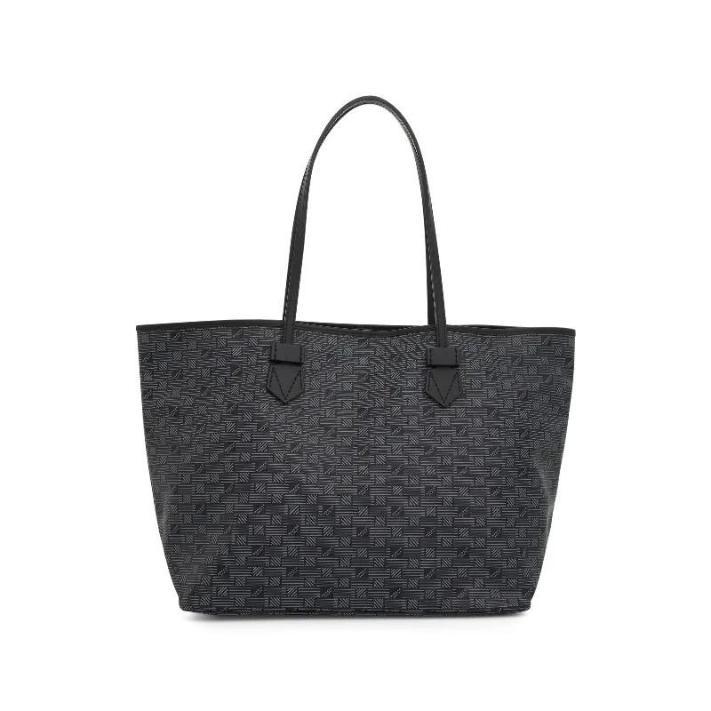 women's handbag with easy-access zipper -Saint Tropez Tote GM in Black/Milk