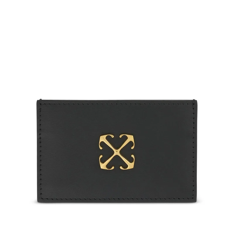 women's wallet with smooth leather texture -Jitney Simple Card Case in Black