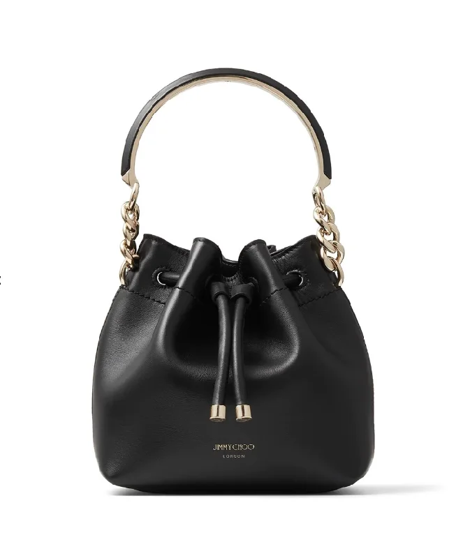 women's bucket bag with soft canvas finish -Jimmy Choo small Bon Bon bucket bag