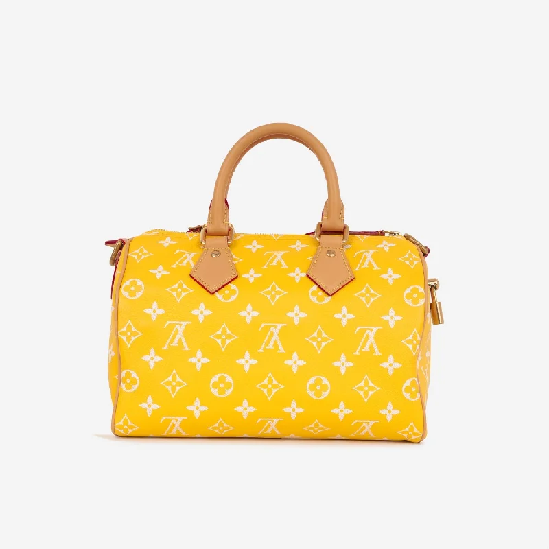 women's handbag with comfortable handle -Louis Vuitton Louis Vuitton - Speedy P9 Bandoulière 25 - Yellow Monogram Taurillon GHW - Brand New