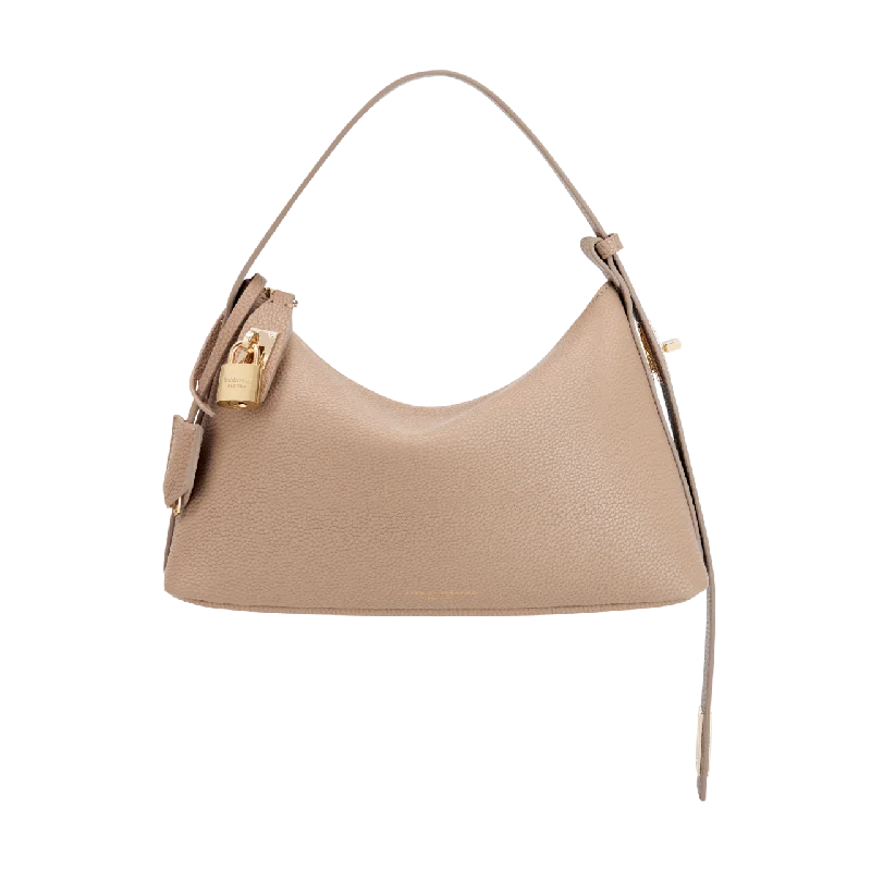 women's dumpling bag for casual chic style -Gold Beige Hobo Bag