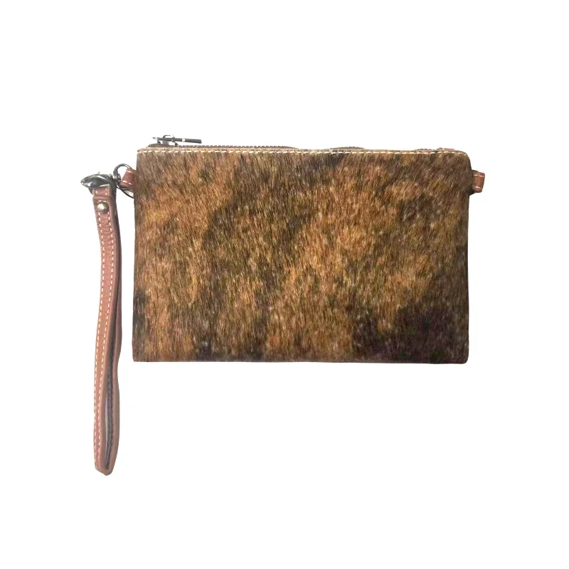 Ladies Crossbody Bag Party Companion -RLH-002 Montana West Hair-On Cowhide Leather Clutch/Crossbody