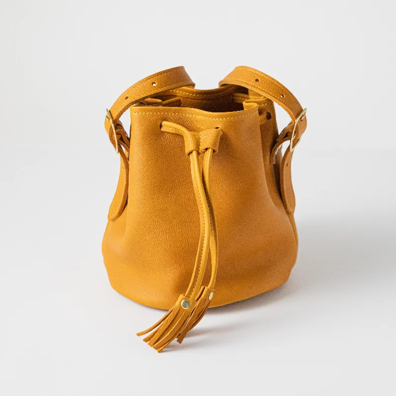 women's bucket bag for weekend trips -Marigold Cypress Bucket Bag