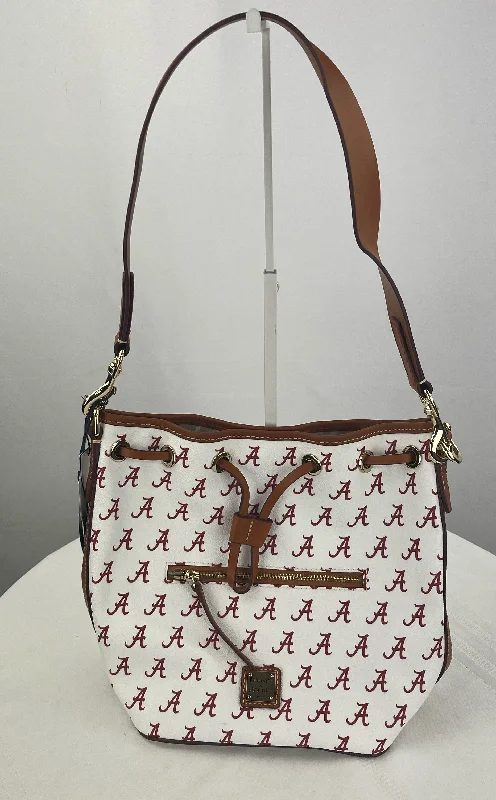 women's bucket bag with modern hardware -Dooney & Bourke Women's Basal Crimson Tide Bucket & Drawstring Bag NWT MSRP $278