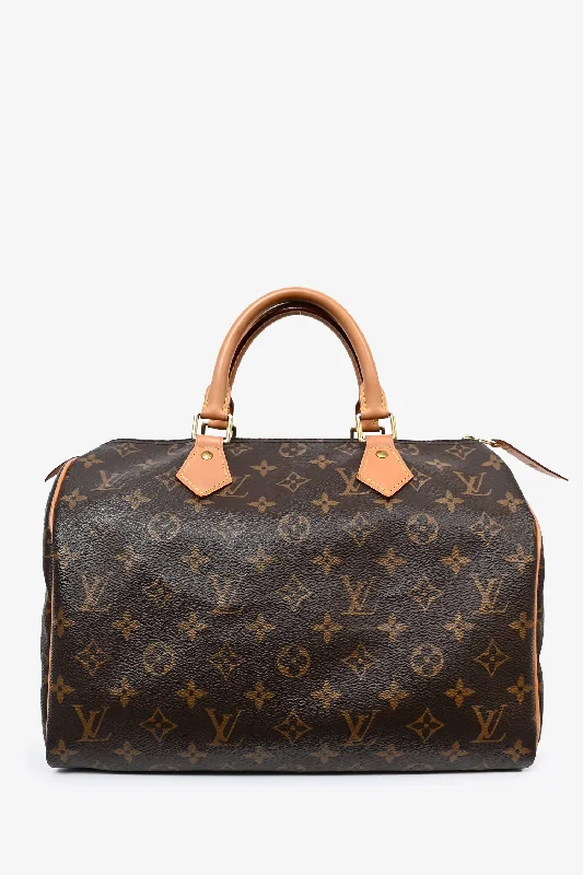 women's handbag with luxurious smooth finish -Louis Vuitton 2018 Monogram Speedy 30