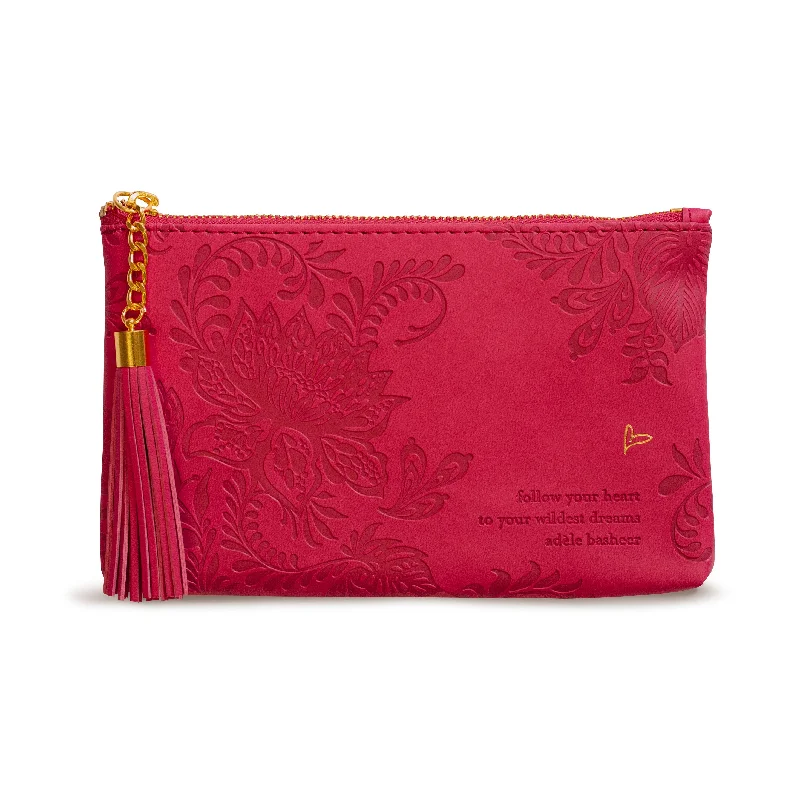 women's wallet with soft vegan leather -Wildest Dreams Essentials Purse - Radiant Ruby Red