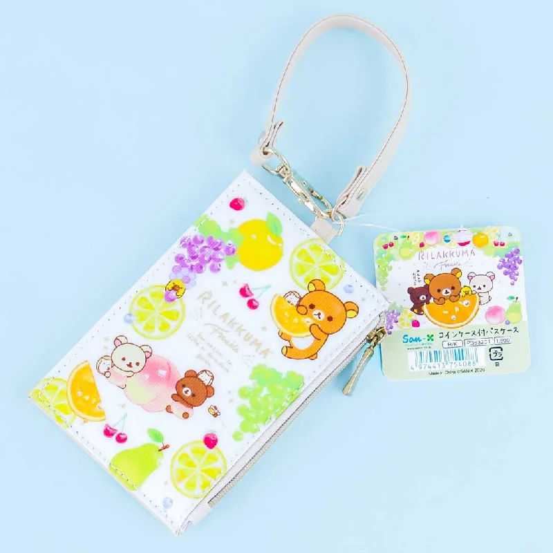 women's wallet with trendy colors -Rilakkuma Fruits Card Holder & Coin Purse