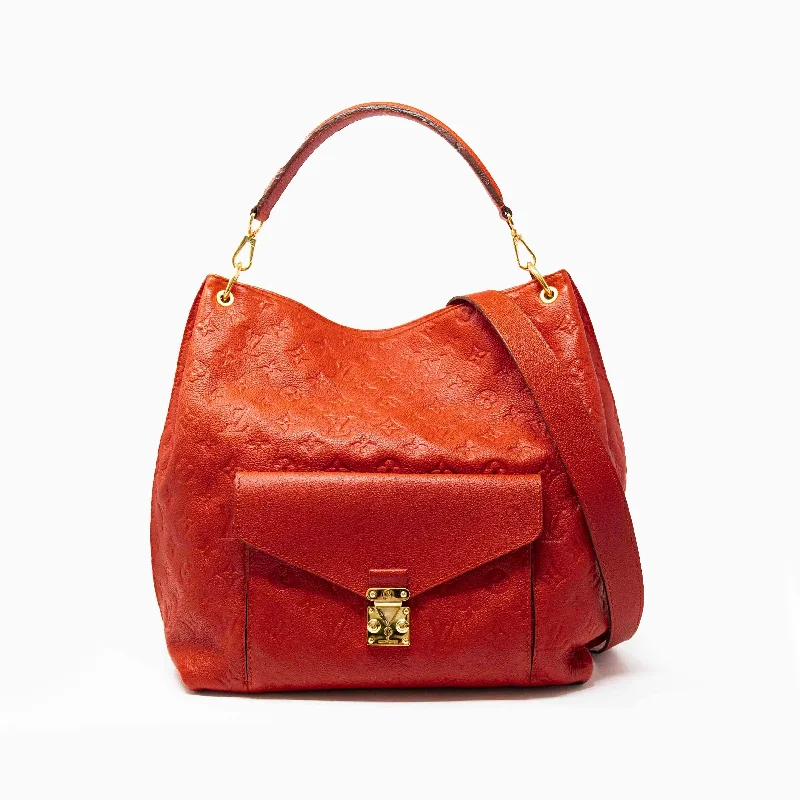 women's dumpling bag with spacious interior -Louis Vuitton Red Metis Hobo