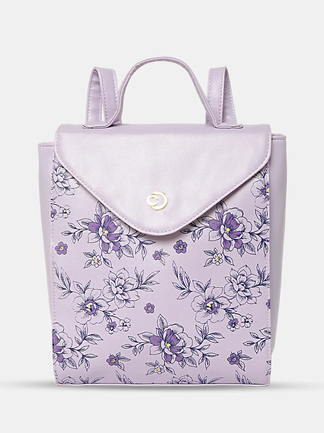 Caprese Snow Backpack Medium Printed Women'S Bag Lavender