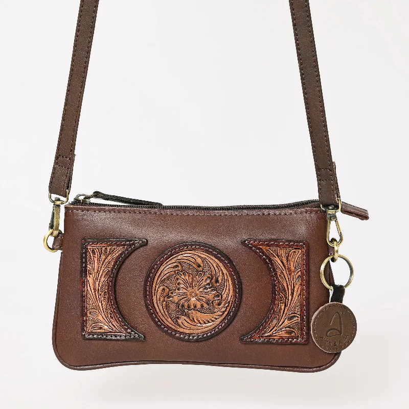 Ladies Crossbody Bag Travel Ready -A&A-987  Montana West 100% Genuine Oily Calf Leather  Crossbody