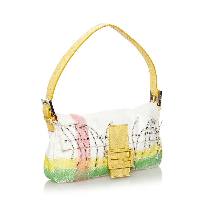 Fendi Beaded Canvas Mamma Baguette (SHG-29763)