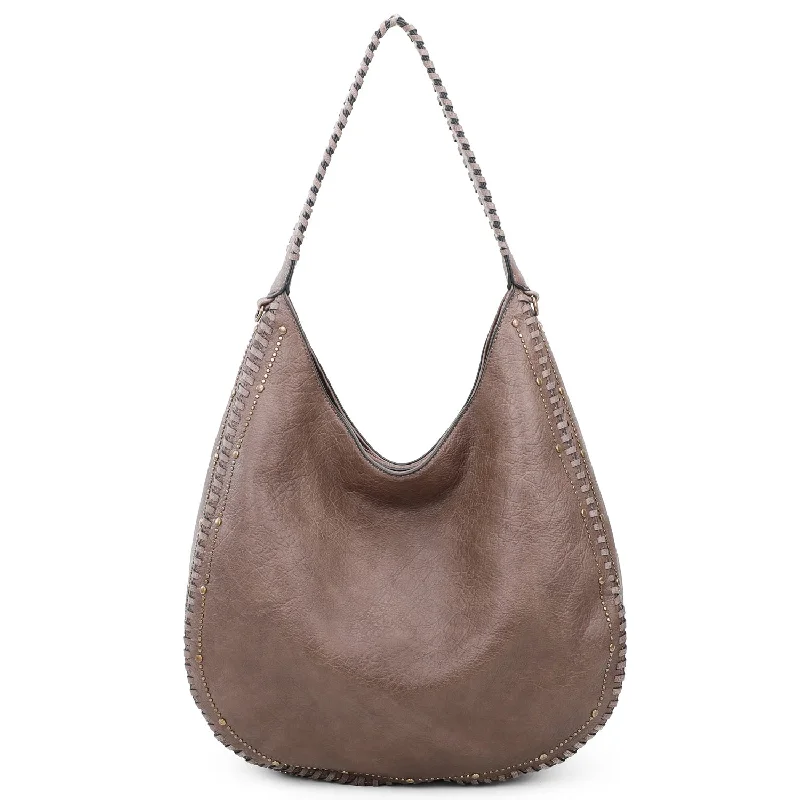 women's dumpling bag with chic simplicity -Memphis Hobo - Taupe