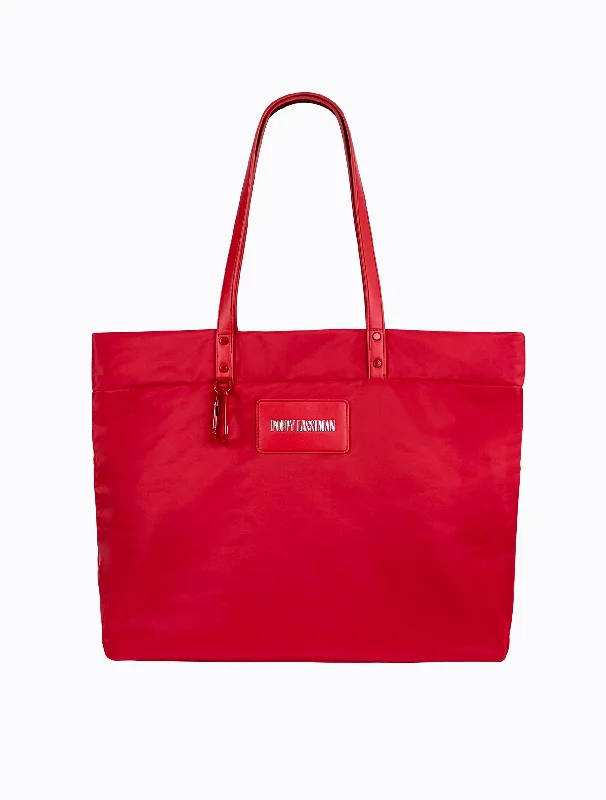 women's tote bag with trendy flap -Teeto Tote - Cherry