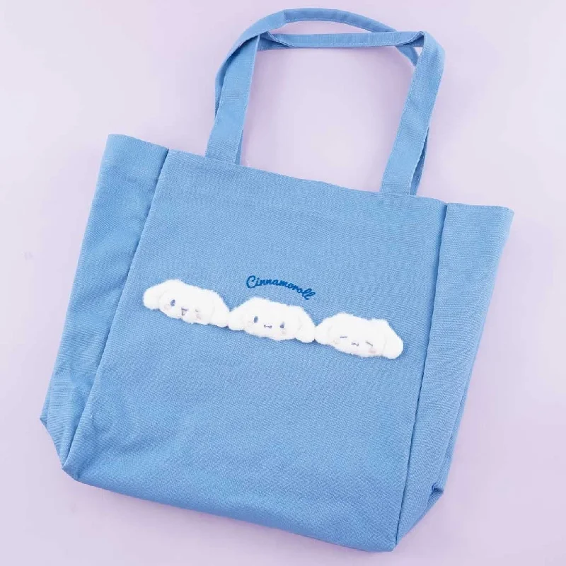 women's tote bag with contrasting fabric -Cinnamoroll Multifunctional Canvas Tote Bag