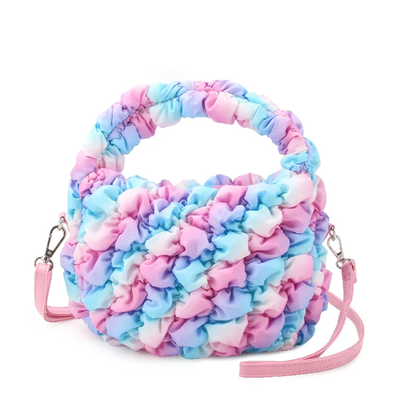 women's dumpling bag with modern finish -Quilted Scrunchies Mini Hobo Crossbody Bag