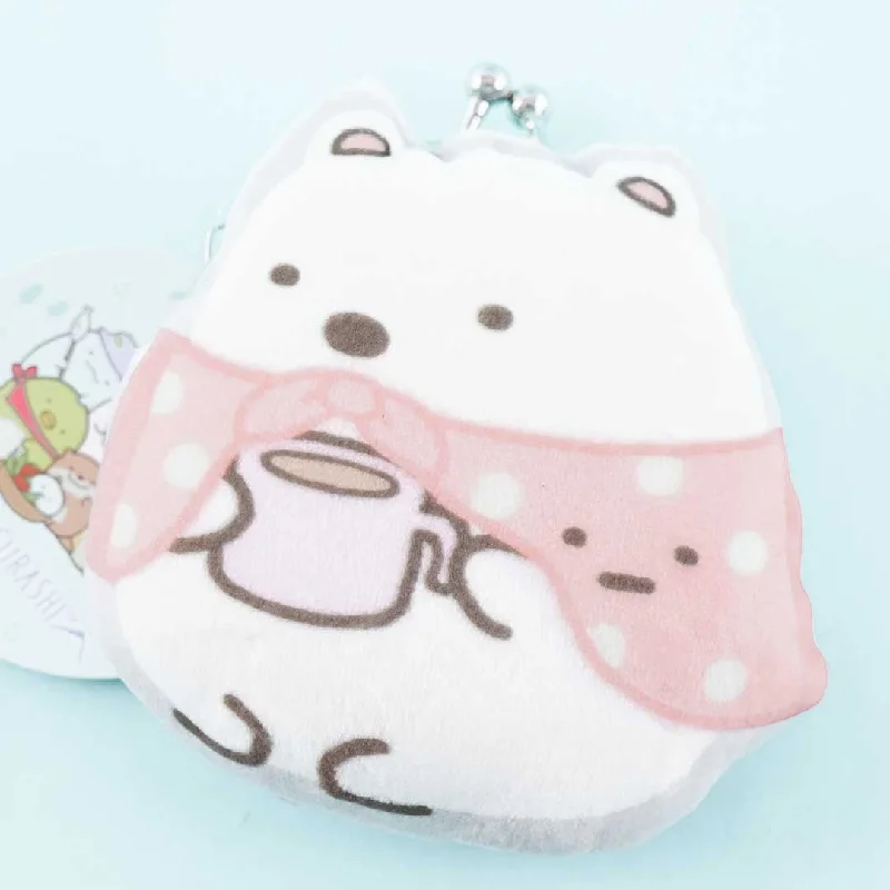 women's wallet with chain strap -Sumikko Gurashi Mini Clasp Coin Purse - Shirokuma