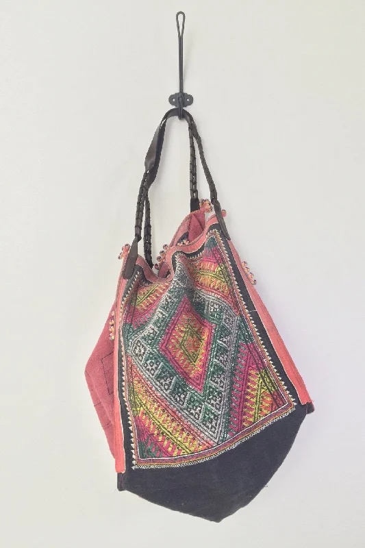 women's dumpling bag with sleek and stylish -TRIBAL SHOULDER HOBO BAG ISHA