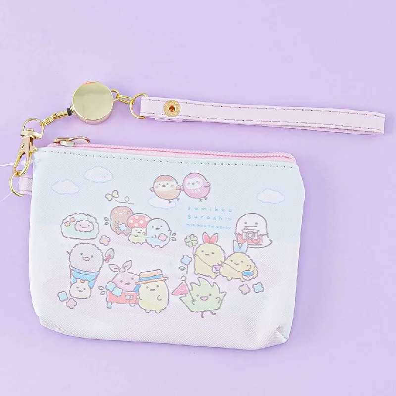 women's wallet with beautiful stitching -Sumikko Gurashi Travel Purse With Pass Compartment