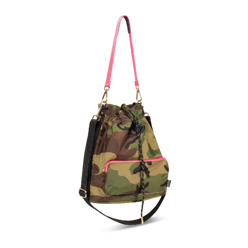 women's bucket bag with metallic finish -The Bucket - Uncamo